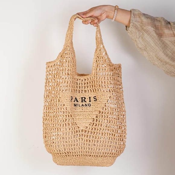 NEW Straw Beach Bag - Picture 8 of 11